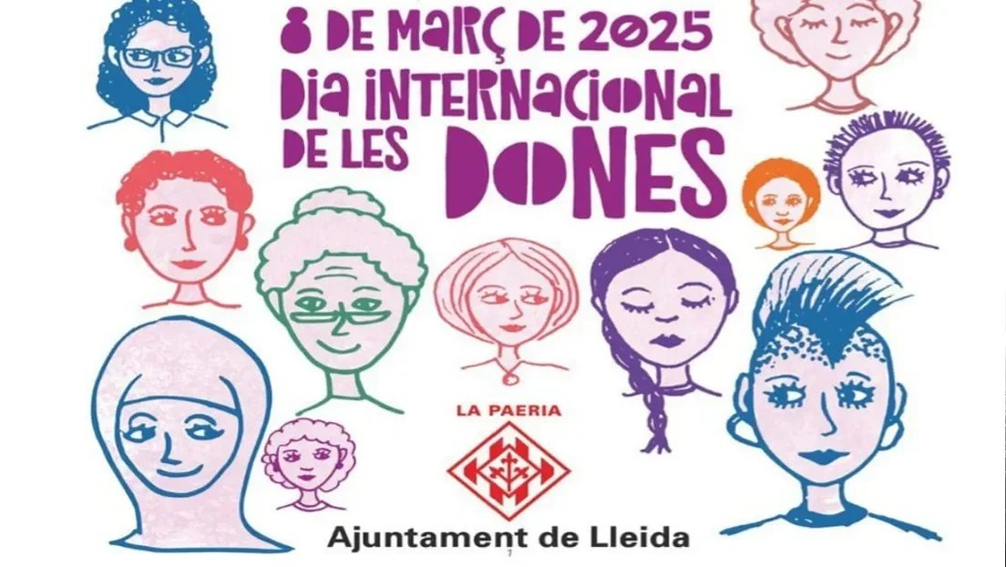Polémica por la imagen de una mujer con chador islámico incluida en el cartel del Día Internacional de la Mujer del Ayuntamiento de Lérida
