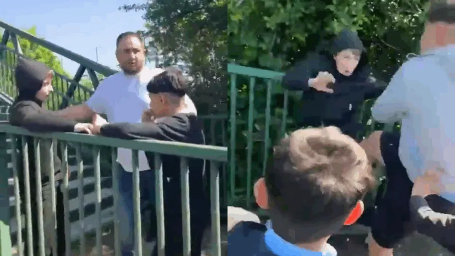 Inmigrante musulmán sujeta a niño británico para ser golpeado por grupo de niños musulmanes en Newport (Reino Unido)