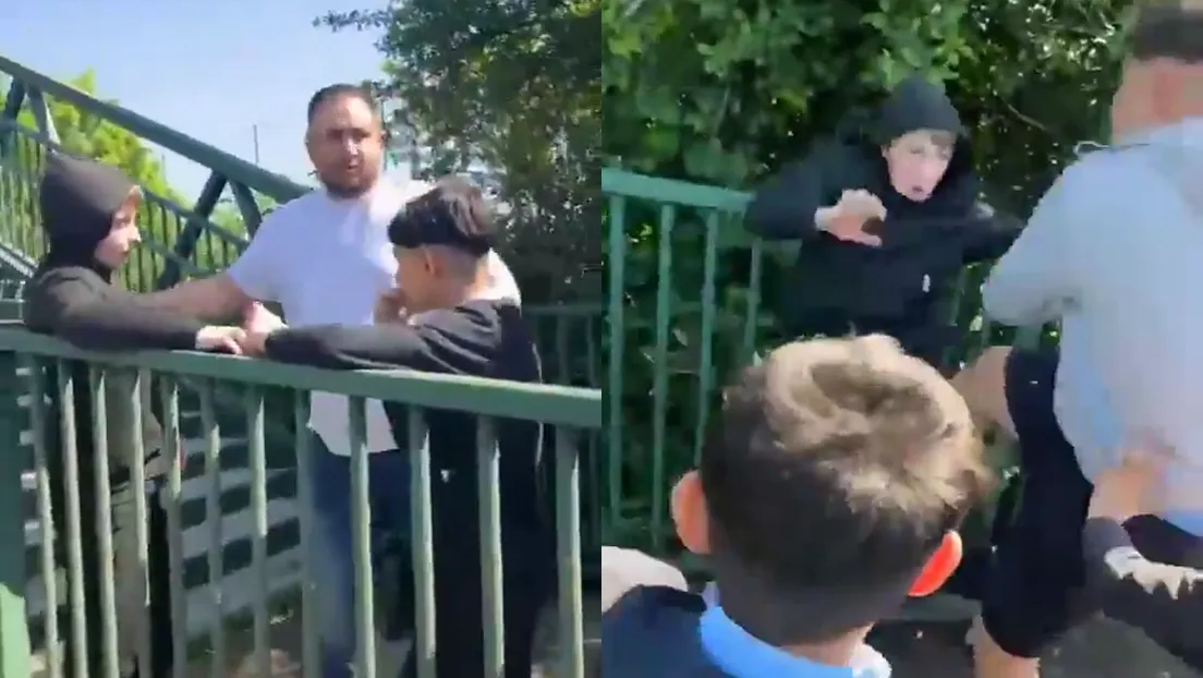 Inmigrante musulmán sujeta a niño británico para ser golpeado por grupo de niños musulmanes en Newport (Reino Unido)